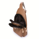 2024 PU Leather Crossbody Bag, Simple Solid Color Women's Casual Sling Bag