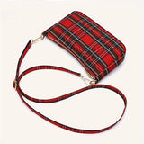 Retro Chic Vintage Plaid Handbag - Y2K Shoulder & Crossbody Bag for Fashion-Forward Women - Versatile Street Style Accessory