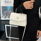 Elegant Embossed Square Crossbody Bag, Women's Fashion PU Shoulder Handbag With Adjustable Strap