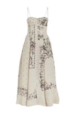 Bjlxn - Celebrities Elegant Floral Patchwork Sling Dresses