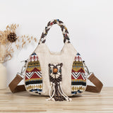 1pc Exquisite Bohemian Owl Woven Crossbody Bag - Stylish Women's Messenger Bag for Beach Travel Vacation - Versatile Multifunctional Handbag with Original Design