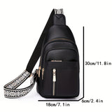 2024 PU Leather Crossbody Bag, Simple Solid Color Women's Casual Sling Bag