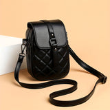 Chic Lightweight Argyle Crossbody Bag - Multi-Layer, Adjustable Strap and Secure Zip for All Occasions