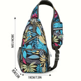 1pc Large Capacity Unisex Sling Bag, Versatile Crossbody Fancy Pack For Outdoor Travel And Work