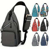 1pc Large Capacity Unisex Sling Bag, Versatile Crossbody Fancy Pack For Outdoor Travel And Work