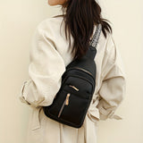 2024 PU Leather Crossbody Bag, Simple Solid Color Women's Casual Sling Bag