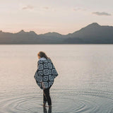 Outdoor Boho Poncho Winter Autumn Women's Shawl Warm Wraps Camping Coats Road Trip Peru Cape Geometric Pattern Reversible Cloak