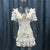 High Quality 2024 Ruffle White Women Mini Dress Beach Holiday Girl Dress