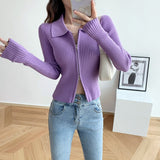 Sexy Turtleneck Sweater Women Autumn Winter Clothes Sueter Mujer Zip Christmas Sweaters Pink Fashion Pullovers Ladies