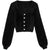 Fall long sleeve top woman sweaters korean knitted cropped cardigan women Christmas sweater vintage flower cardigan fuzzy