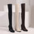 Sexy Thigh High Boots Women Autumn Winter Elastic Leather Over-the-knee Boots For Women Black Heels Fetish Long Shoes Large Size