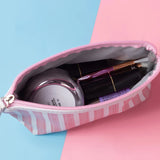 New Hot Make Up Pouch Travel Striped Printed Cosmetic Bag Toiletry Organizer Purse Travel Portable Storage Bag Handheld