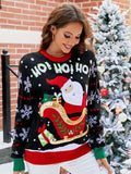 2024 Women Ugly Christmas Sweater Pullover For Women Ladies Jacquard Funny Holiday Christmas Classy Christmas Sweater Jumper