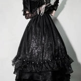 Bjlxn Black Gothic vintage dress