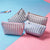 New Hot Make Up Pouch Travel Striped Printed Cosmetic Bag Toiletry Organizer Purse Travel Portable Storage Bag Handheld
