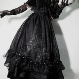 Bjlxn Black Gothic vintage dress