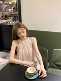 Long Dress Summer French Sweet Hanging Neck Halter Dress Female Loose Thin Senior Sense of Temperament Fairy Dress for Women