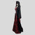 Black Red Long Robe Halloween Carnival Party Cosplay Cloak Vampire Role-playing Costume Ball Wizards Women Hooded Square Collar