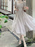 French Elegant Fairy Midi Dress Office Lady One Piece Dress Korean Fashion Summer Pure Color Sweet Even Party Dress Woman