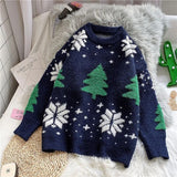 Christmas sweater women loose outer wear autumn and winter tide brand new men and women all-match casual lazy knit sweater