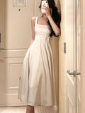 Bjlxn New Summer Women Slim Bodycon Elegant Midi A Line Dress Wedding Evening Prom Birthday Lady Clothes New Robe