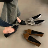 Bjlxn Pointed Toe Fashion Women Pumps Low Heels Spring Summer Genuine Leather Dress Office Lady Shoes Woman Pumps New Arrival