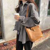 Bjlxn  Corduroy Shirt Women's Long Sleeve Top Women's Outerwear Women's Autumn Coat Korean Fashion Brand Clothing