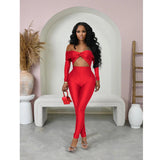 Bjlxn Off Shoulder Sexy Jumpsuits Women Fall Clothes Bodysuits Elegant Luxury Bodycon One Piece Rompers Hollow Out Jumpsuit