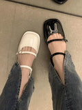 Bjlxn Non-slip Round Toe Sandals Shoes Ladies Casual 2023 Summer Hollow Beach Elegant Shoes Korean Fashion Party Shoes Woman Design