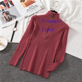 Sexy Turtleneck Sweater Women Autumn Winter Clothes Sueter Mujer Zip Christmas Sweaters Pink Fashion Pullovers Ladies