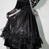 Bjlxn Black Gothic vintage dress