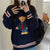 2023 Autumn Winter Women's Vest Japanese Style Cartoon Bear Pullover Vest Sweater Oversize Harajuku Kawaii Clothes Knitted Vest