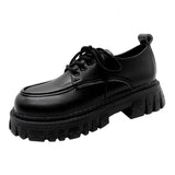 Metal Chain Platform Lolita Gothic Shoes Woman 2023 Spring College Style Patent Leather Pumps Women Japan School Uniform Shoes