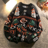 Christmas sweater women loose outer wear autumn and winter tide brand new men and women all-match casual lazy knit sweater