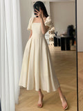 Bjlxn Summer New Elegant Midi Dress Women One Piece Fashion Casual Party Vestidos Female Robe