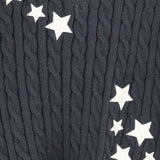 Bjlxn Winter Midnight Navy Blue Knitted Cardigans Women Spring Y2k Casual Star Embroidery Single Breasted XS-5XL Sweaters