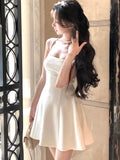 Bjlxn 2024 Summer Solid Midi Dress Women French Elegant Holiday Party Dresses A-line Prom Robe Wedding Vestidos Ladies Clothes New