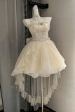 Bjlxn - Cream Colour Dress Bride Skirt Sparkling Bow Dress Cos Lolita Princess Dress Vintage White Glitter Skirt White Skirt For Lovers