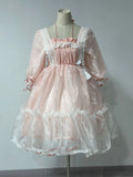 Bjlxn - Summer Tea Party Kawaii Gothic Palace Dream Dress Japanese Lolita Sweet Lolita Dress Vintage Victorian Lolita Pearl Princess Op