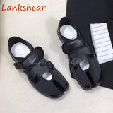 Bjlxn Pinch Toe Flat Sole Women Shoes Fashion Casual Black Niche Design Slip On Canvas Summer Cross Tied Women Shoes New Arrivals