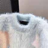 Bjlxn Women Autumn Winter Korean Fashion Trend Waterproof Mink Sweater Women Clothes Sweet Young Style Pullover Soft Loose Pullovers