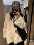 Bjlxn High Quality Hot Selling Wool Round Neck Sweater Women 2024 New Soft Loose Lazy Gentle Style Knitted Top Winter Clothes Y2k