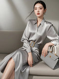 Bjlxn French High-end Exquisite Light Luxury High-end Feeling Formal Occasion Temperament Waist Cinched Small Fragrant Style Gray