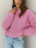 Autumn Winter Knitted Sweaters Sweaters for Women Fashion Long Sleeve Pullover Sweater Oversized Christmas Clothes