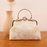 Pure Handmade Bags Fashion Flowers Metal Hand Bag Chain Women Shoulder Crossbody BagWomen's Handbags