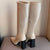 2023 Winter Fashion Women Beige 9cm High Heels Crotch High Boots Sexy Patent Leather Riding Long Boots Thigh High Boots Shoes