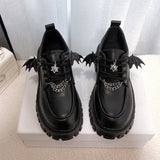 Metal Chain Platform Lolita Gothic Shoes Woman 2023 Spring College Style Patent Leather Pumps Women Japan School Uniform Shoes