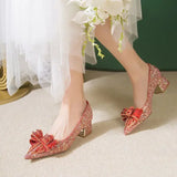 Women's Summer Footwear Stilito Rhinestone Shoes for Woman 2024 with Wedding Bride Genuine Mark Chic and Elegant A Comfortable E