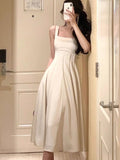 Bjlxn New Summer Women Slim Bodycon Elegant Midi A Line Dress Wedding Evening Prom Birthday Lady Clothes New Robe