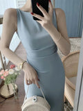 Bjlxn New Women Summer Fashion Spaghetti Strap Sleeveless Sexy Dress Female Elegant Evening Midi Dress